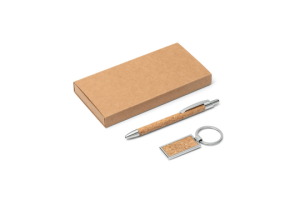 Kit esferográfica e chaveiro